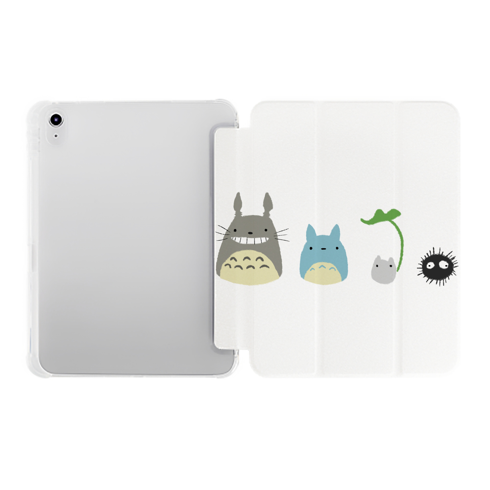 （画像用） となりのトトロ 草壁メイ 草壁サツキ My Neighbor Totoro Satsuki Kusakabe Mei Kusakabe IPad ケース ペン収納付き 三つ折りスタンド PUレザー×シリコン 対応機種9.5/10.5/10.9インチ